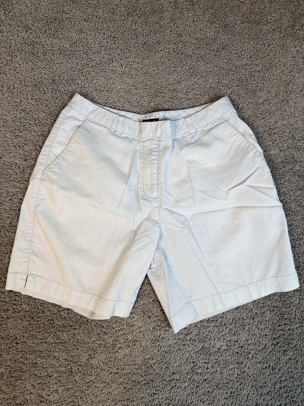 Adidas Golf Shorts Womens 10 Gray Cotton Polyester Spandex 7.5 In Inseam Pockets